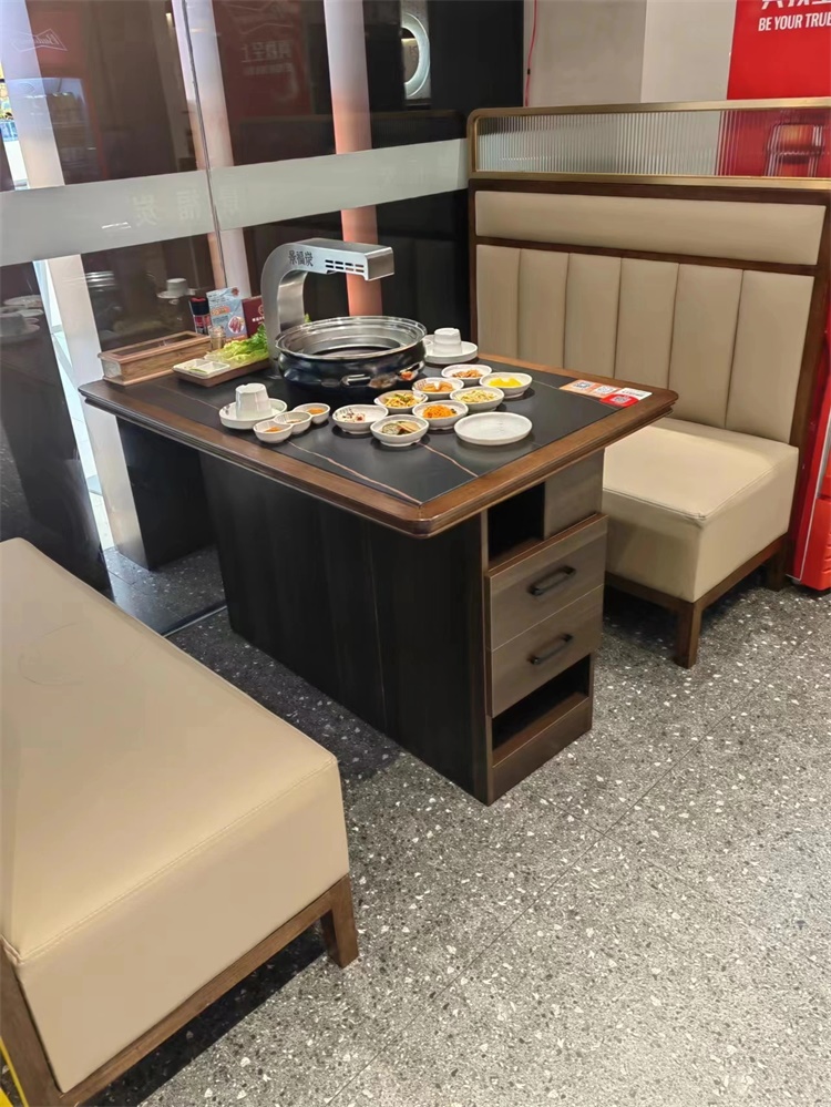 自助（zhù）烤肉店（diàn）上（shàng）排煙無煙淨化烤肉桌（zhuō）