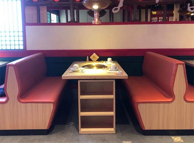 新款現代簡約實木帶菜（cài）架火鍋餐桌