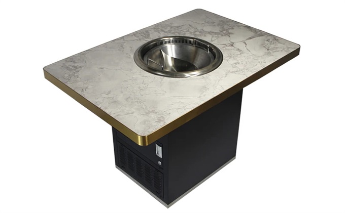 火鍋油煙自吸無煙淨化時尚輕（qīng）奢（shē）火鍋桌子