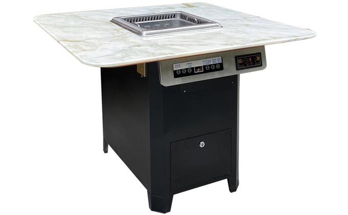 重慶無煙火鍋桌（zhuō）_帶淨化的（de）無煙大理石火鍋餐桌