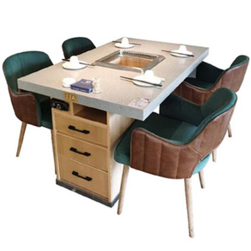 智能無煙自淨化火鍋桌_自淨化下排煙火鍋桌