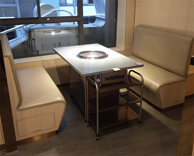 自助火（huǒ）鍋店（diàn）大（dà）理石無煙下排煙火鍋桌