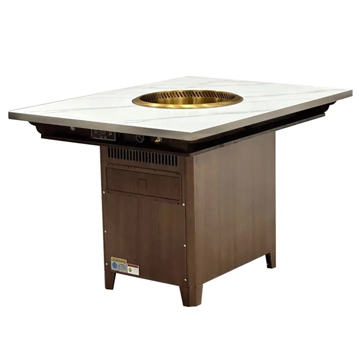 火鍋店岩板桌麵自淨（jìng）化（huà）無煙火鍋桌