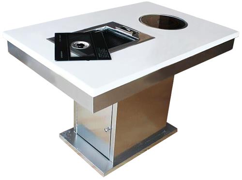  韓（hán）式無煙大理石帶電（diàn）磁爐火鍋燒烤一體桌（zhuō） 