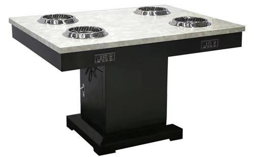 2019新品4人位大（dà）理石一（yī）人一鍋無煙小火鍋桌子