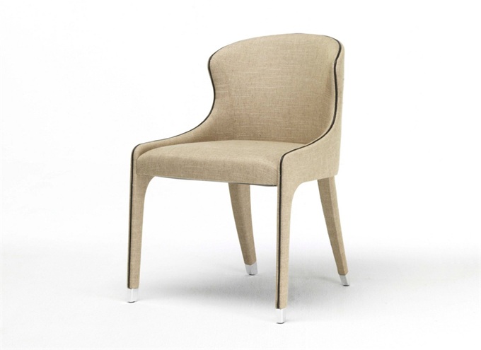 西（xī）餐廳北歐創意休閑布藝靠背椅