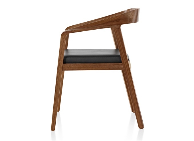 西餐廳時尚簡約木質靠（kào）背扶手椅