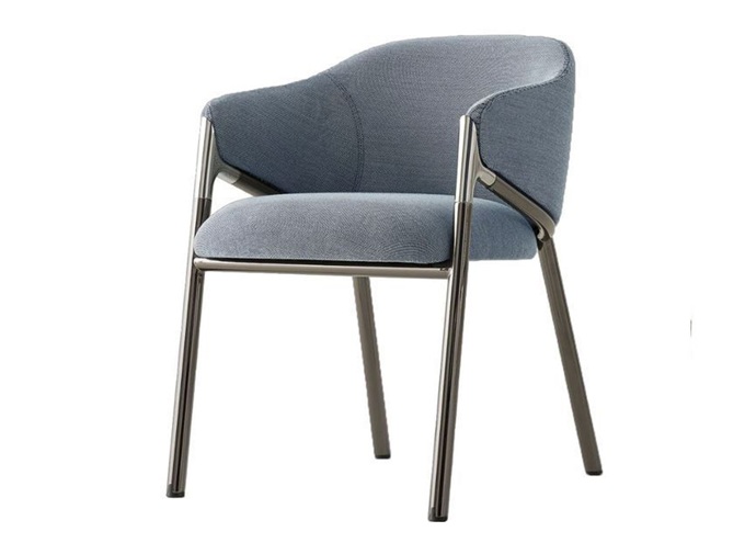 牛扒西餐廳不鏽鋼後現代休閑餐椅