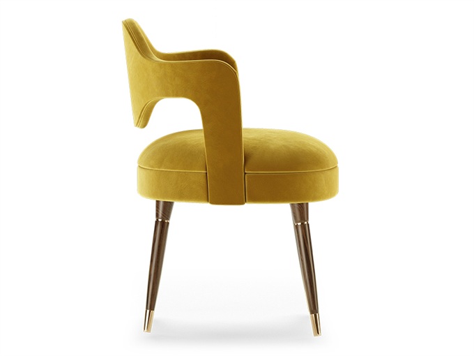 西（xī）餐廳時尚絨皮大軟包實木靠背椅