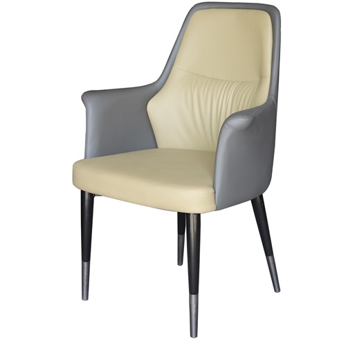 西餐廳現（xiàn）代簡（jiǎn）約金（jīn）屬扶手餐（cān）椅