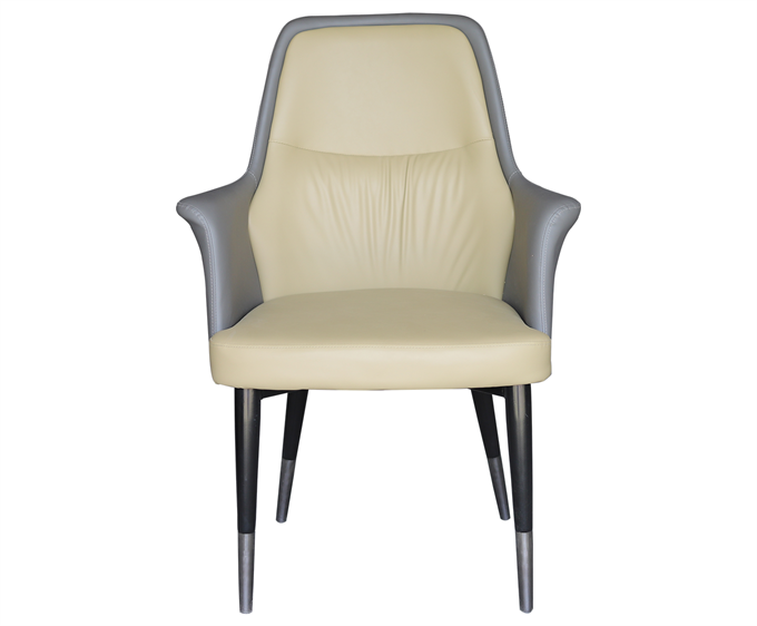 西餐廳現代簡約金屬扶手餐椅（yǐ）