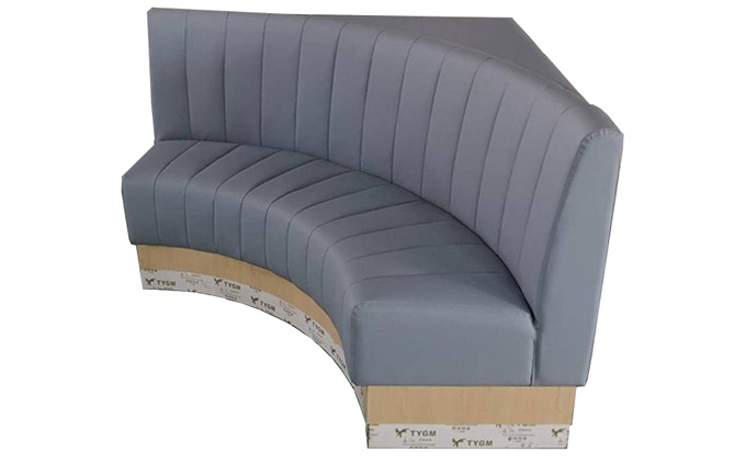 西（xī）餐廳創意（yì）弧形皮革卡座沙發