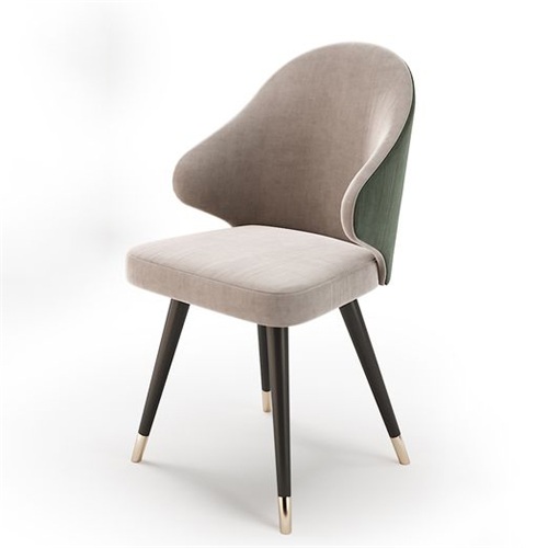 北歐餐椅休閑布藝時（shí）尚靠背椅