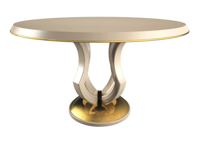 西餐（cān）廳歐式（shì）亮光實木簡約圓形桌