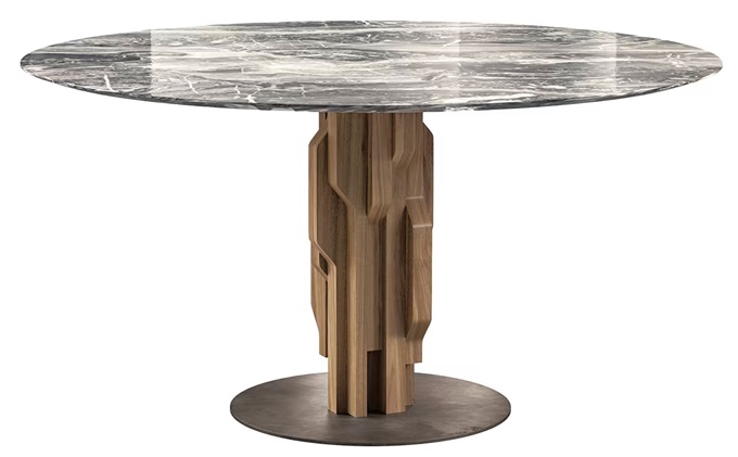 米其林西（xī）餐廳（tīng）時尚不鏽（xiù）鋼大（dà）理石（shí）餐桌