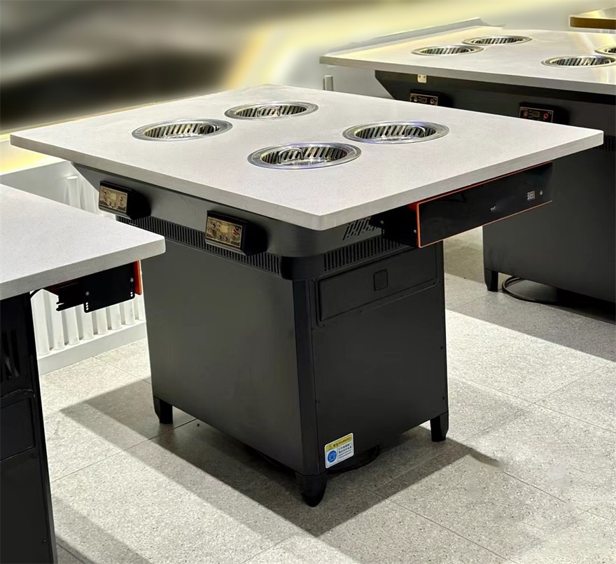 自助火鍋餐（cān）廳4人位一人一鍋無煙淨小火鍋桌