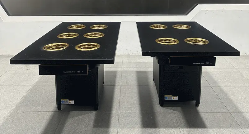 自助小火鍋4-6人位（wèi）一人一鍋大理石台麵無煙火鍋桌