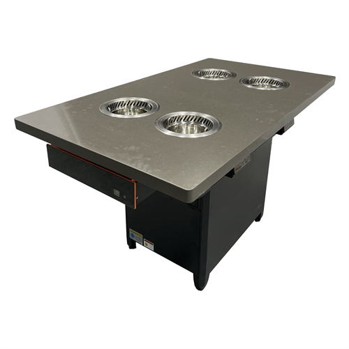 四人位（wèi）一人（rén）一鍋無煙自淨化火（huǒ）鍋桌｜商用智能小（xiǎo）火鍋餐桌（zhuō）設備