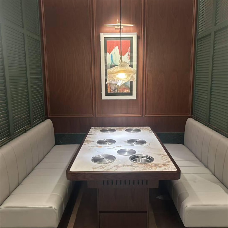 火鍋（guō）店6人位一人一鍋（guō）無煙淨化小火鍋桌