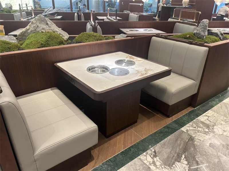 火鍋店2人位一人一（yī）鍋（guō）無煙淨化小火鍋桌