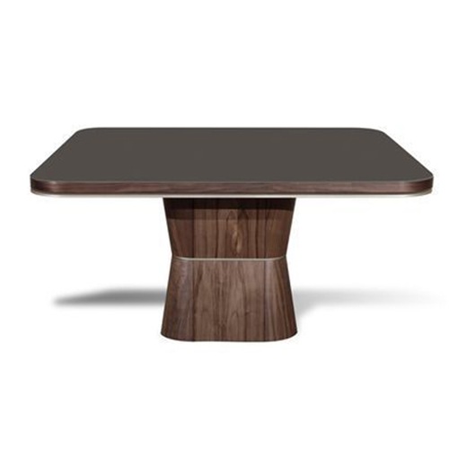 粵菜中餐廳時尚胡桃木實木餐桌（zhuō）