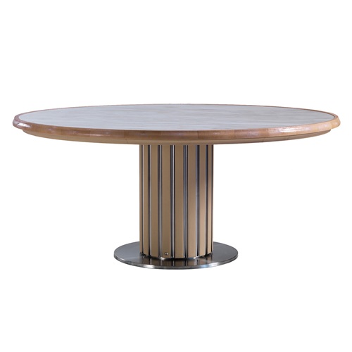 西北菜餐廳實木包邊時尚（shàng）岩石板餐桌