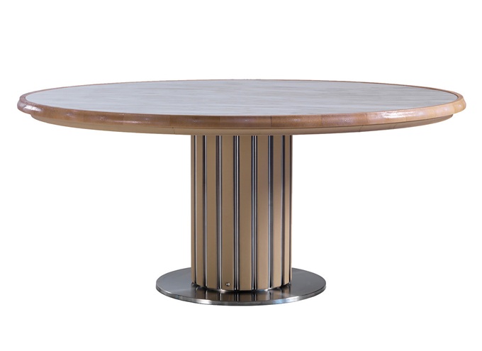 西北菜餐廳實木包邊時尚岩石板餐桌