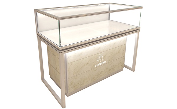 現在輕奢鈦金不鏽鋼玻（bō）璃展櫃_不鏽鋼展櫃設計定做