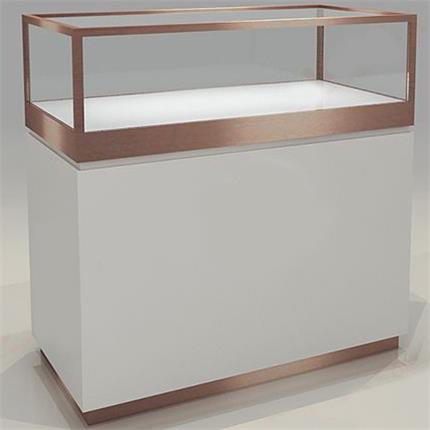 高端時尚不（bú）鏽鋼珠寶展示櫃台_高檔首飾展櫃