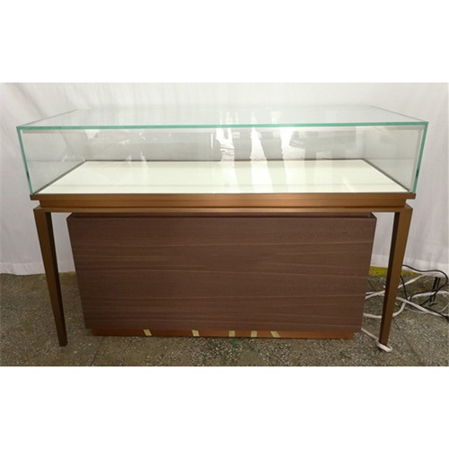 不鏽（xiù）鋼玻璃（lí）展櫃_時（shí）尚鈦（tài）金不鏽鋼珠寶櫃