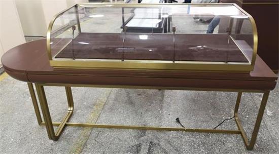 商場高端珠寶不鏽鋼玻璃展示櫃_中國黃金（jīn）櫃台