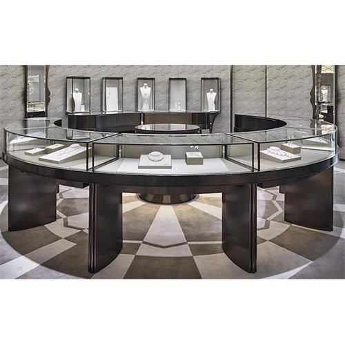 高檔珠寶店不鏽鋼玻璃鑽（zuàn）石櫃創意陳列