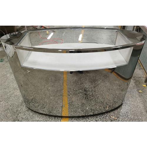 鏡麵（miàn）不鏽鋼橢（tuǒ）圓珠寶展示櫃