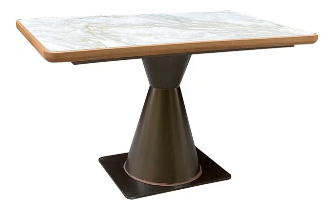 客家（jiā）菜主題餐廳實木封邊大理石桌子