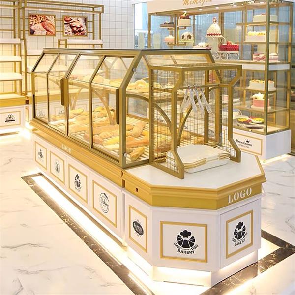 麵包展示櫃烘焙店多層中島糕點櫃台