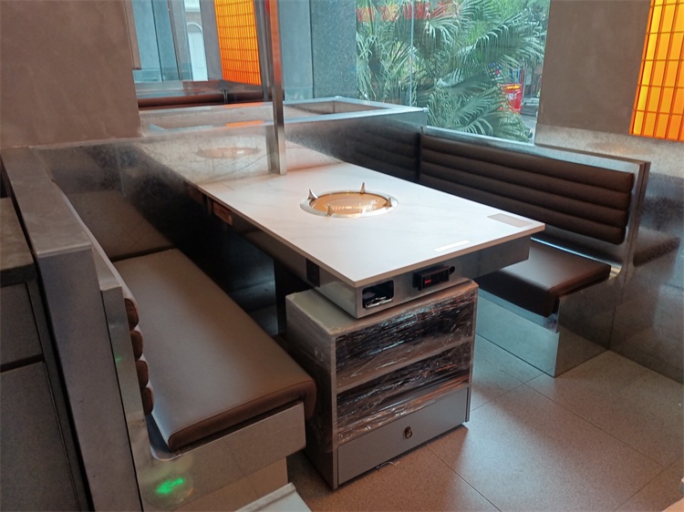 湊湊（còu）火鍋店實木三層帶抽屜菜架