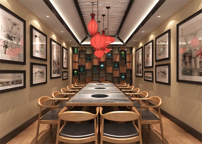 現代火鍋店空間裝修設計風格