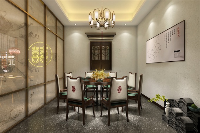 中式餐飲空間效果圖（tú）