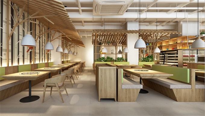 餐飲空（kōng）間室內設計效果圖（tú）