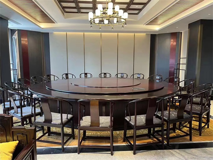 新中（zhōng）式（shì）25人（rén）實（shí）木電動餐桌（zhuō）