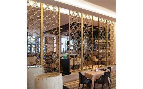 餐廳不鏽鋼屏風隔斷