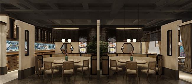 中式（shì）餐飲空（kōng）間設計效果圖