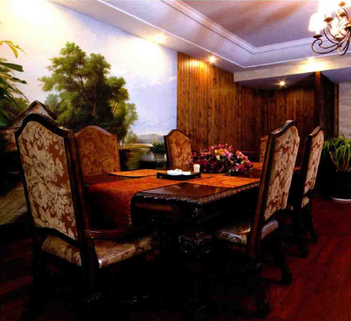 簡約餐廳的瓶（píng）花布置